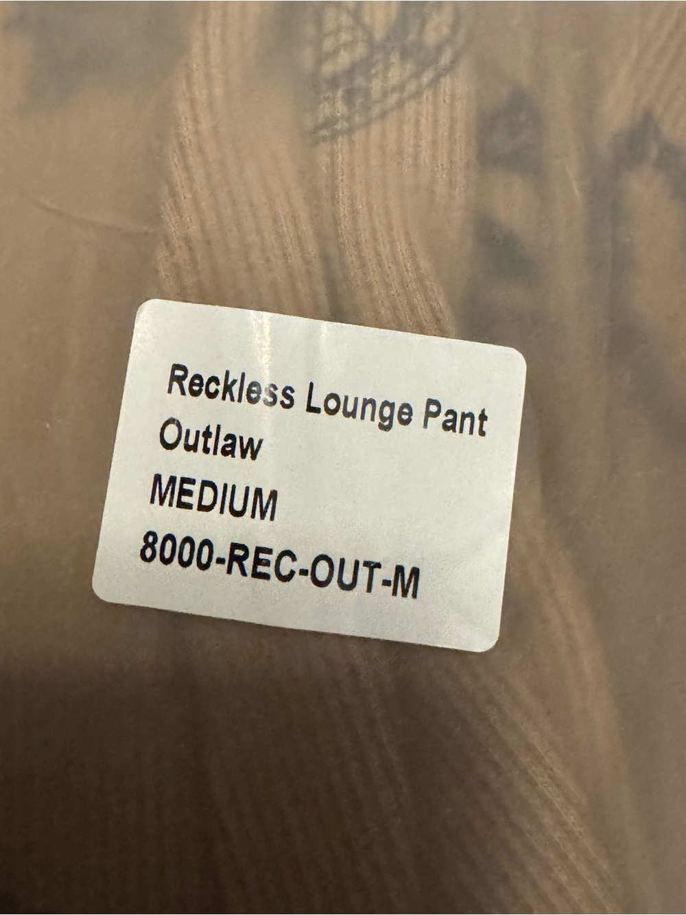 Outlaw High Waisted Printed Pants - Tan - Picture 3 of 5